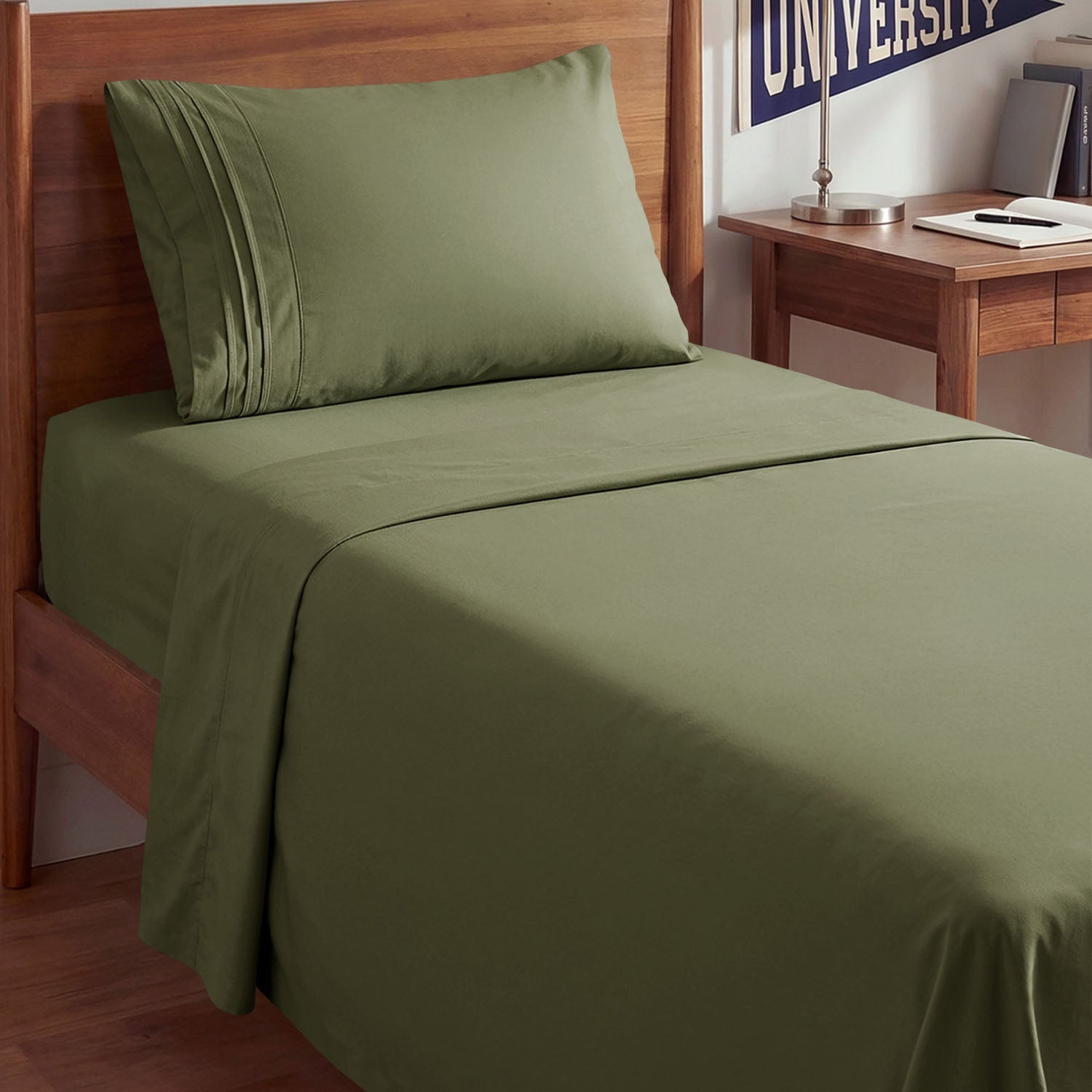 CGK Unlimited 4-Piece Bed Sheet Set Brushed Microfiber