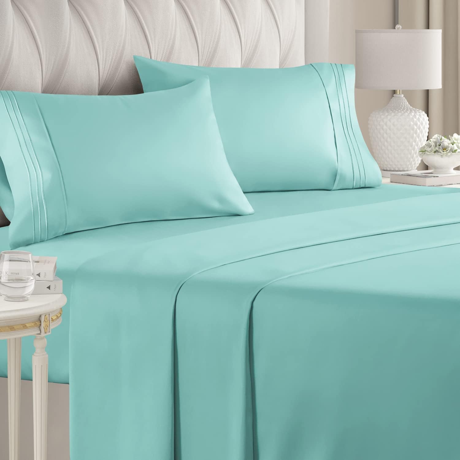 CGK Unlimited 4-Piece Bed Sheet Set Brushed Microfiber