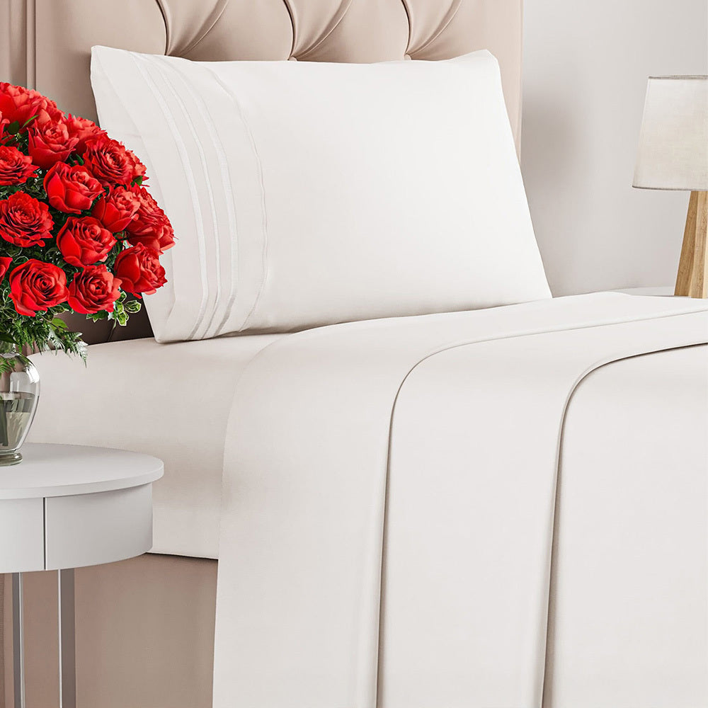 CGK Unlimited 4-Piece Bed Sheet Set Brushed Microfiber