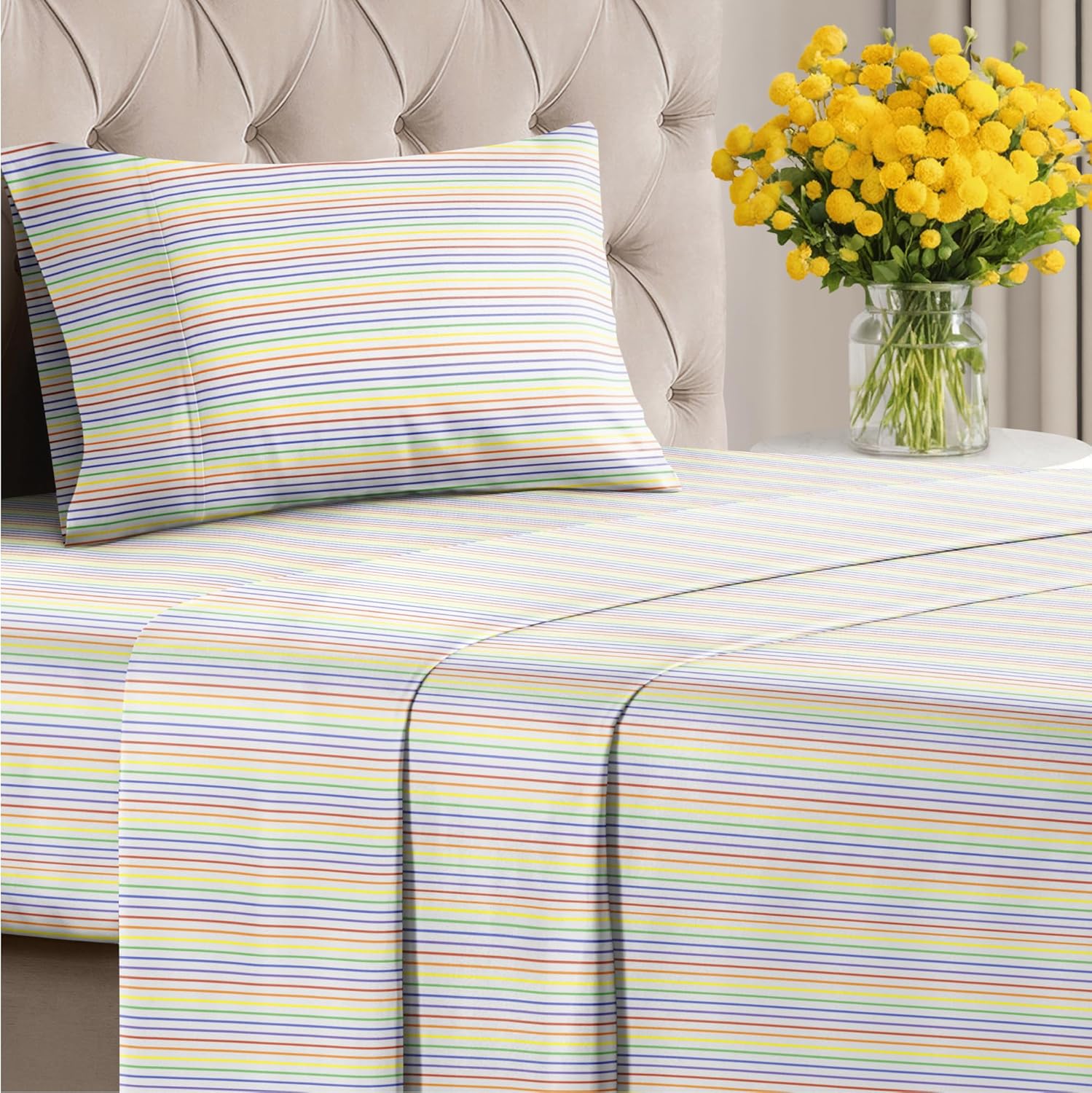 CGK Unlimited 4-Piece Bed Sheet Set Brushed Microfiber