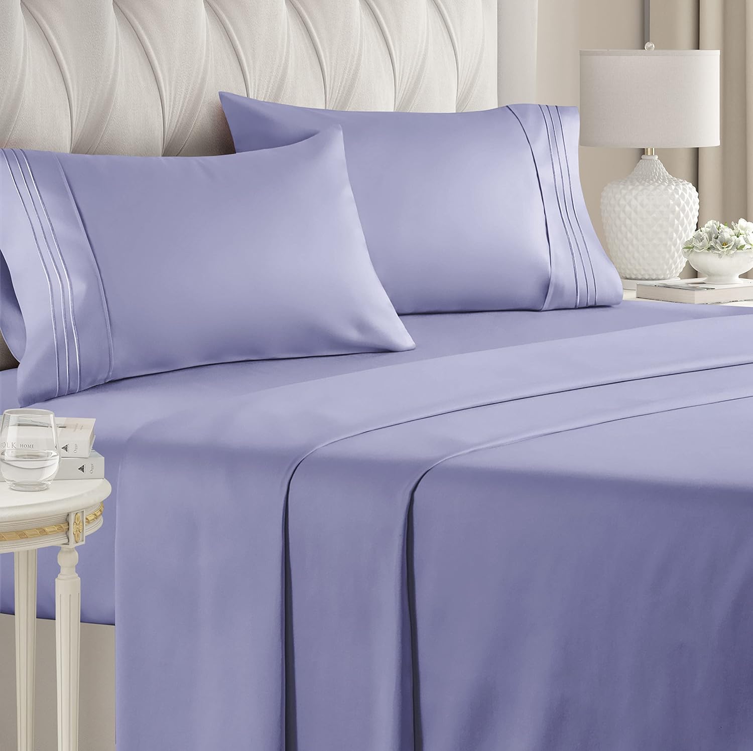 CGK Unlimited 4-Piece Bed Sheet Set Brushed Microfiber